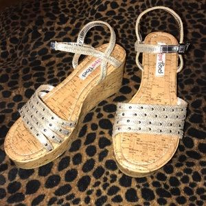 Never Worn Silver Wedges